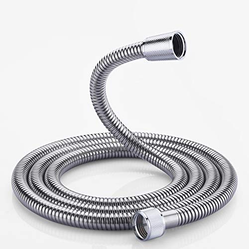 Rainovo Shower Hose Stainless Steel, 71 Inches(6 Feet) Extra Long Handheld Shower Head Hose Extension Replacement, Kink-Free Flexible Shower Hose Attachment For Shower Head Brushed Nickel. - Image 1