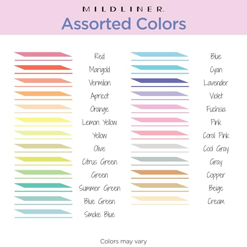 Zebra Pen Mildliner Dual-Tip Highlighters, Broad and Fine Tips, Ideal for Bible Highlighting, No Bleed, School Supplies and Teacher Supplies, Assorted Ink in Easel Back Carrying Case, 25-Pack (78025) - Image 3