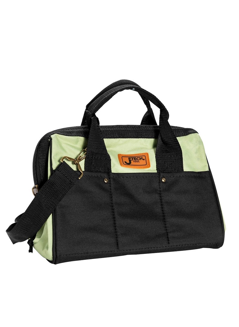 jetechtool Jetech 14-Inch Heavy-Duty Tool Bag, Waterproof Top Wide Mouth Tools Storage Bag with Adjustable Shoulder Strap MultiPurpose Organizer Bag for Construction Gardening Man - BA-L1 - Image 1