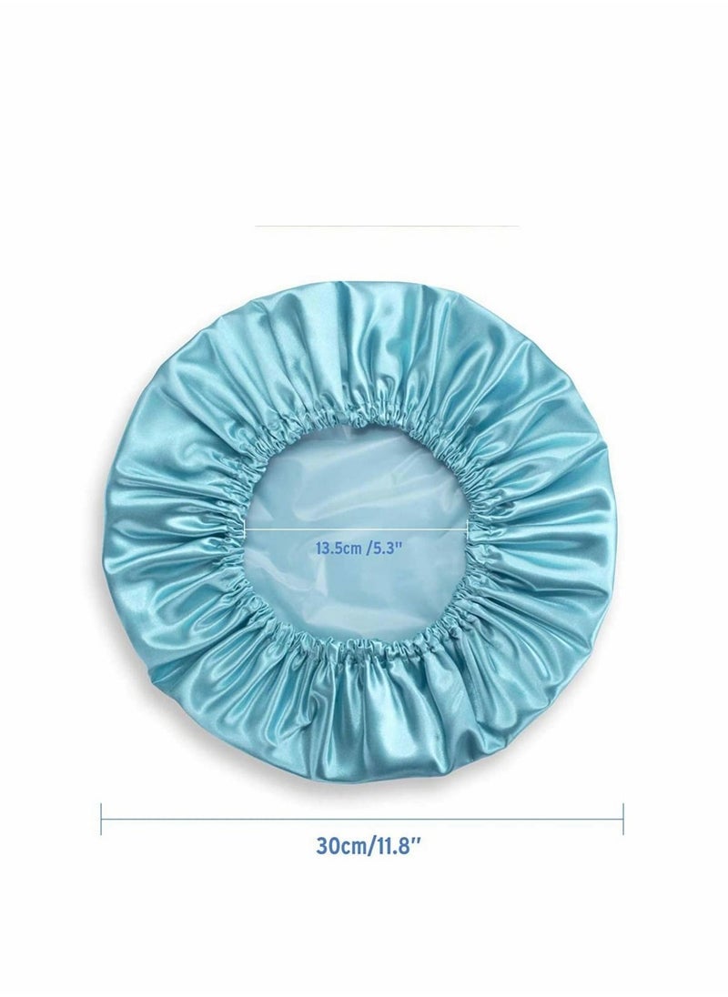 Y&D - 4 Pack Shower Cap, Luxury Cap Waterproof & Double Layer Reusable Bath for Women Spa, Hair Salon, Home Hotel Travel Use - Image 1