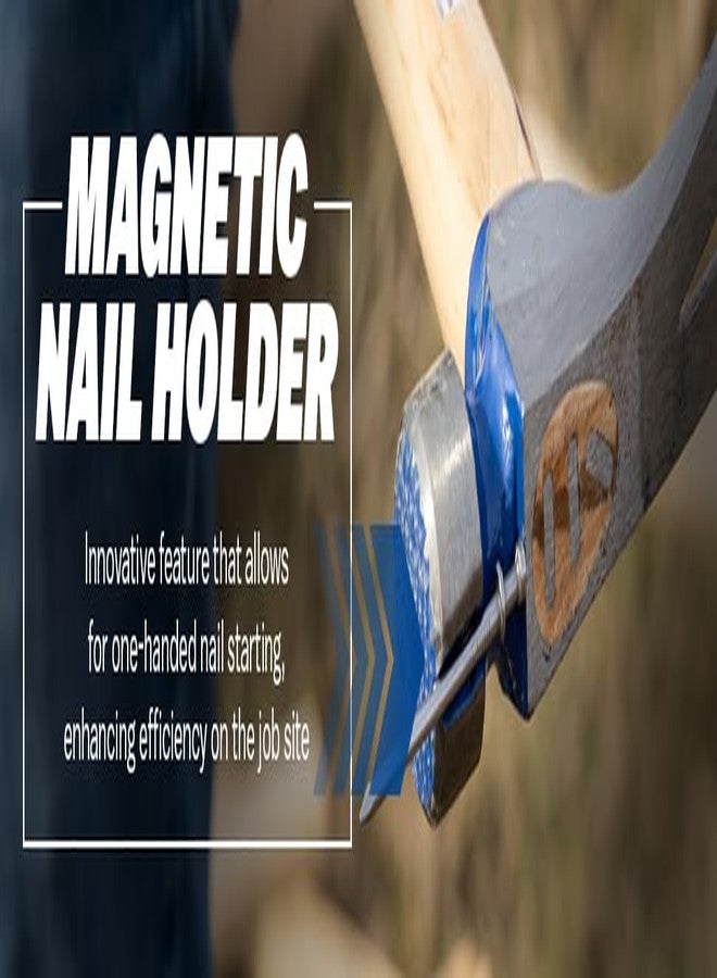 VAUGHAN California Framer Hammer, 19 oz Milled Head, Nail Starter, Made In The USA, RCF2, VN12100 - Image 4