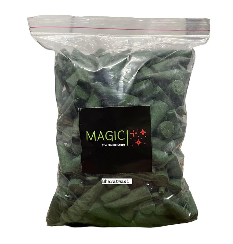 Magic Dry Dhoop Cones for Pooja Combo Pack 1 KG I 900 gm Net Quantity I Fragrance - Sandal Rose Mogra I 46mm Big Size I Natural Ingredients I Non - Toxic - Image 3