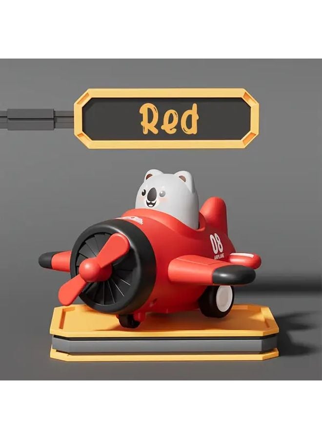 Red Airplane Car Animal Themed Push Toy For Kids Birthday Party Gift - Image 1
