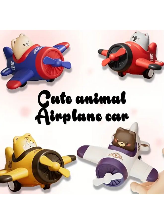Red Airplane Car Animal Themed Push Toy For Kids Birthday Party Gift - Image 2