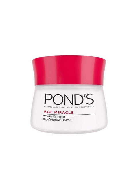 Ponds Age Miracle Day Cream, Anti Wrinkle Cream & Face Moisturizer with SPF 15, Use as a Daily Moisturizer for Face, 50 ML