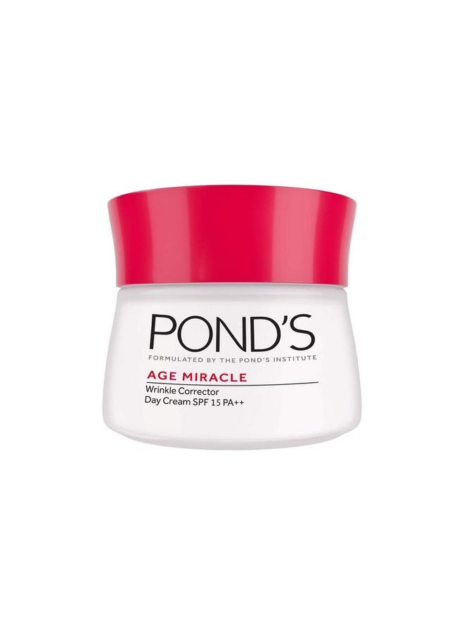 Pond's - Ponds Age Miracle Day Cream, Anti Wrinkle Cream & Face Moisturizer with SPF 15, Use as a Daily Moisturizer for Face, 50 ML - Image 1