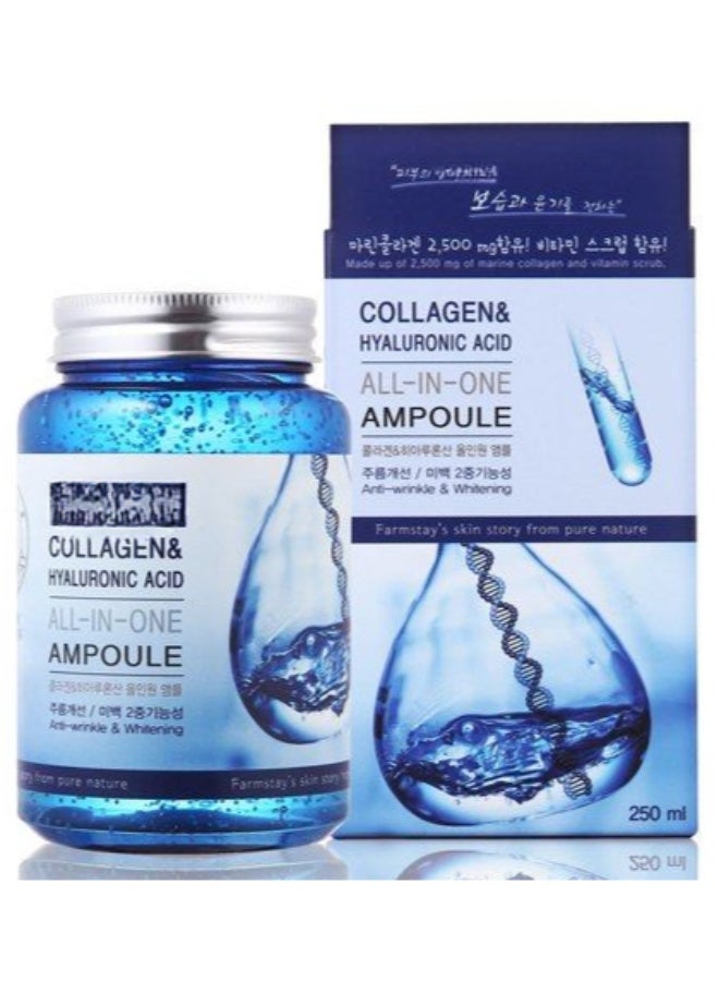 Collagen & Hyaluronic Acid All-In-One Ampoule - Anti-Wrinkle & Whitening (250ml)