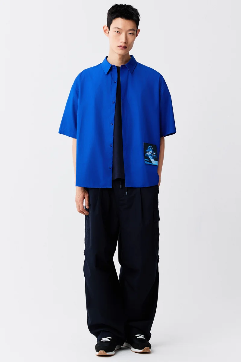 H&M Loose Fit Printed Cotton shirt