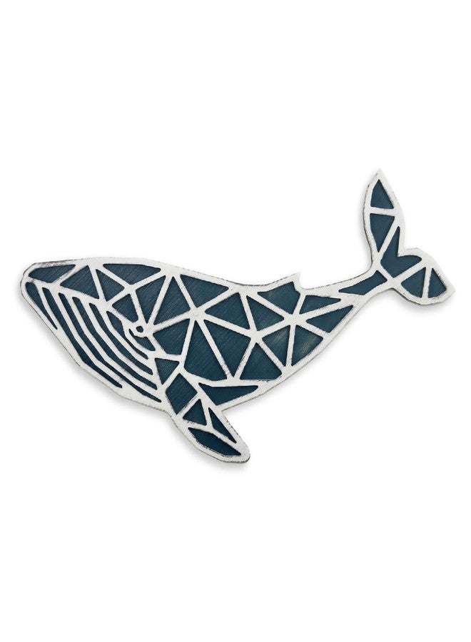 NAUTIMALL 31" Handcrafted Wooden Nautical Whale 3D Wall Art - Coastal Home Decor - Image 1