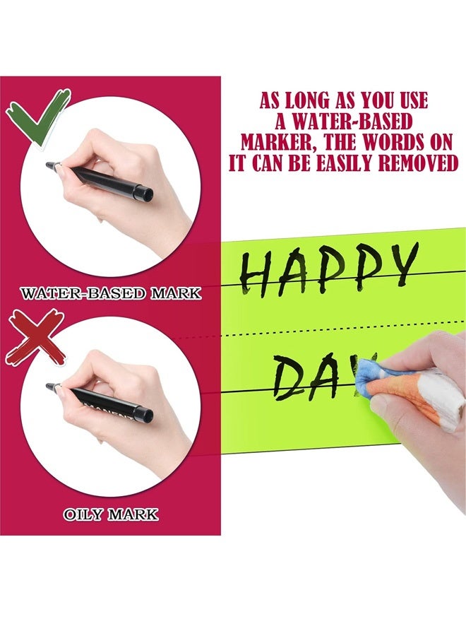 مجموعة من 4 شرائط جمل مغناطيسية للمعلمين، شرائط جمل مغناطيسية قابلة للمسح الجاف، أداة تعليمية للفصول الدراسية قابلة لإعادة الاستخدام (متعددة الألوان) - Image 5