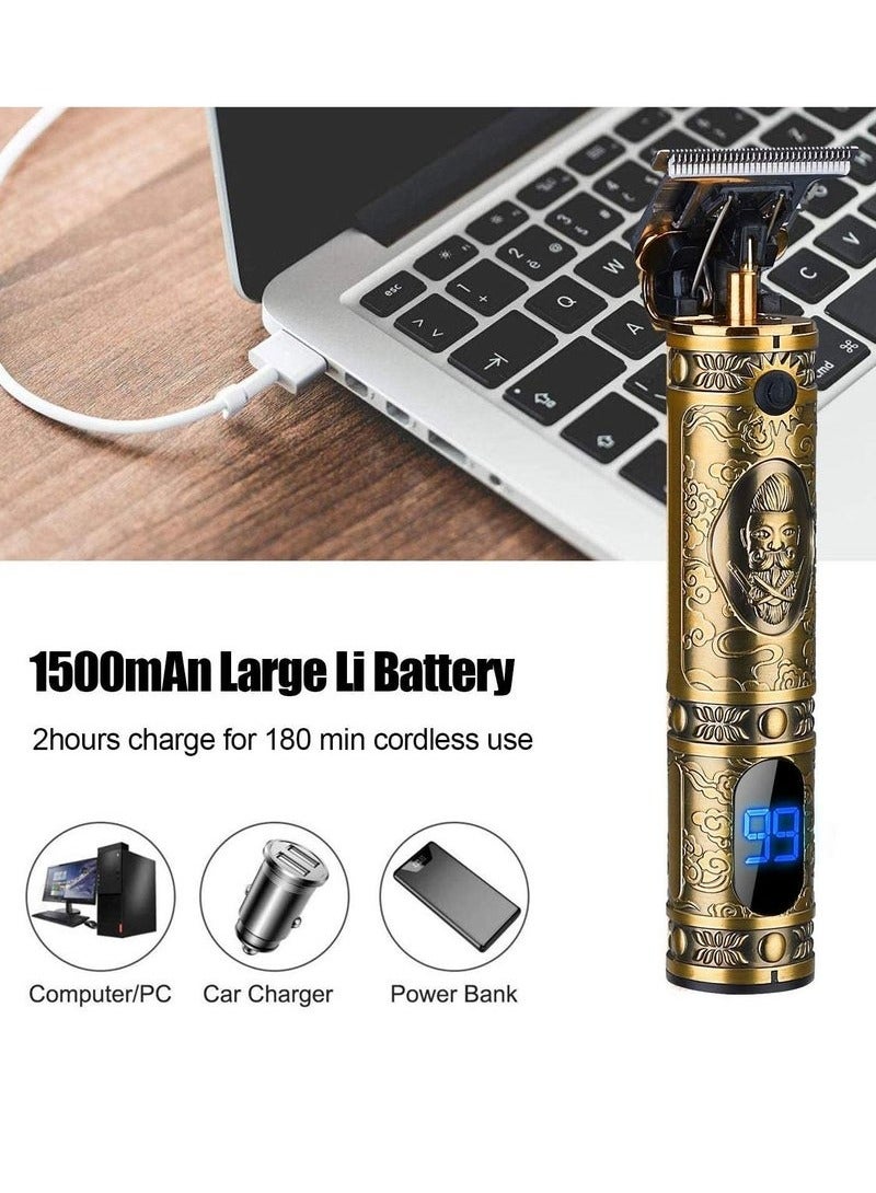 general Hair Clippers for Men, Professional Hair and Beard Trimmer for Barber, Hair Edgers Clippers, Gold Knight Close-Cutting Trimmers, Cordless Clippers for Hair Cutting, Gift for Men - Image 5