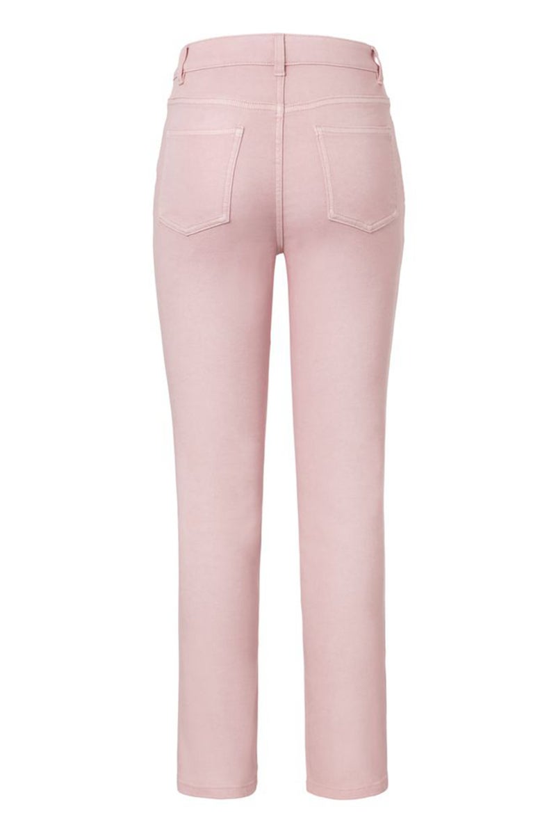 Tchibo Women Regular Fit Plain Stretchable Jeans, Light Pink - Image 3