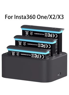 KASTWAVE 3-Channel Battery Charger Hub for Insta360 One/X2/X3 Camera, Fast Battery Charger Station with USB Type-C Charging Cable Accessories  - Image 4