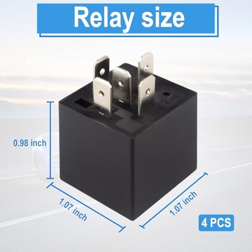 ecocstm 4 PCS Relays 5 Pin Relay 40A Waterproof Car Relays 12V Relay Switch for Electric Cooling Fans Motor Starters Automotive Taillights - Image 3