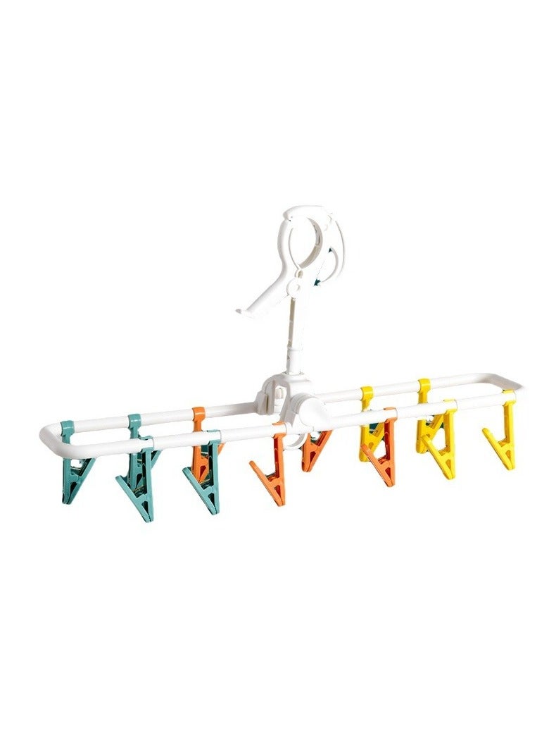 2 Pack 24 Clips Clothes Drying Rack Household Multi-functional Clothes Hanger Drying Clip Sock Clip Underwear Clip Travel - Image 5