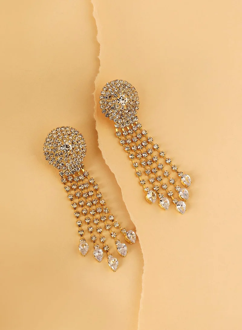 SOHI Crystal Artificial Drop Earring Jewellery