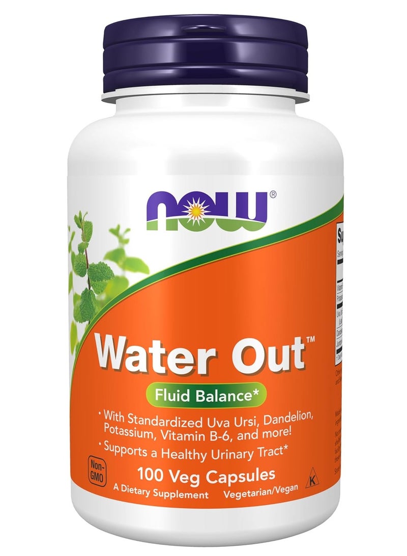 Now Foods, Water Out, Fluid Balance, 100 Veggie Caps - Image 1