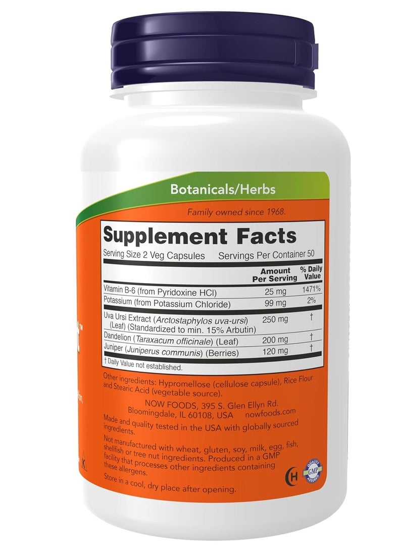 Now Foods, Water Out, Fluid Balance, 100 Veggie Caps - Image 2