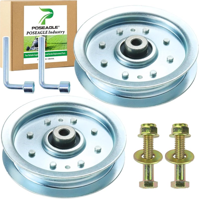 POSEAGLE 2 Pack 756-04129 Idler Pulley 4.25 Replaces MTD/Cub Cadet/Troy-Bilt 753-08171 756-04129 756-04129B 756-04129C 956-04129 for CC760 CC760ES FMZ50 M79GF SLT5400 LT1700 LT942G Lawn Mower Decks - Image 1