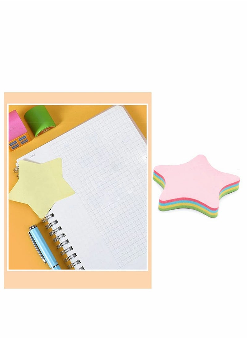 Excefore - Sticky Notes, 500 Sheets Multicolor Star Shaped Colorful Memo, Funny  Self-Stick Removable for Office School, Business Home and Personal Use - Image 1