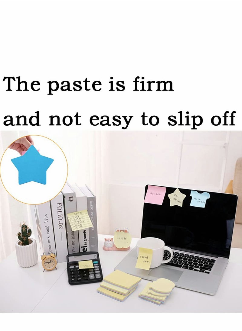 Excefore - Sticky Notes, 500 Sheets Multicolor Star Shaped Colorful Memo, Funny  Self-Stick Removable for Office School, Business Home and Personal Use - Image 1