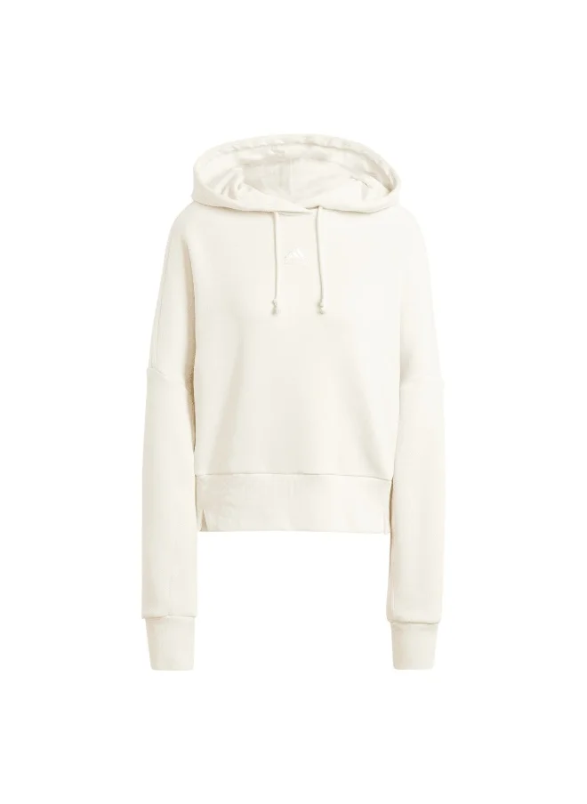 اديداس adidas W Lng Hoodie White Training Sweatshirts 2XS