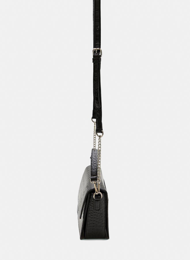 FOREVER 21 Faux Croc Crossbody Bag  - Image 3