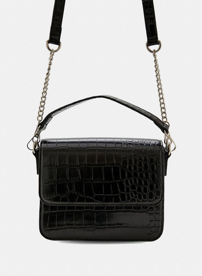 FOREVER 21 Faux Croc Crossbody Bag  - Image 4