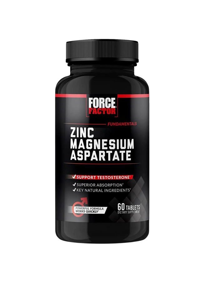 Force Factor Zinc Magnesium Aspartate, Zinc Magnesium Supplement to Improve Muscle Recovery & Performance, Promote Better Sleep & Relaxation, Boost Immune Health, 60 Tablets - Image 1