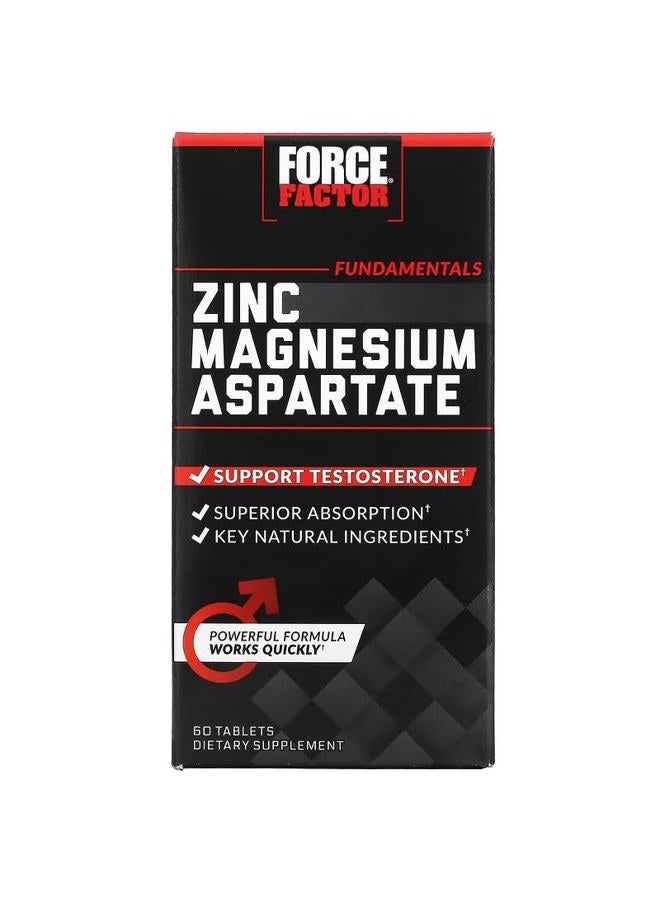 Force Factor Zinc Magnesium Aspartate, Zinc Magnesium Supplement to Improve Muscle Recovery & Performance, Promote Better Sleep & Relaxation, Boost Immune Health, 60 Tablets - Image 3