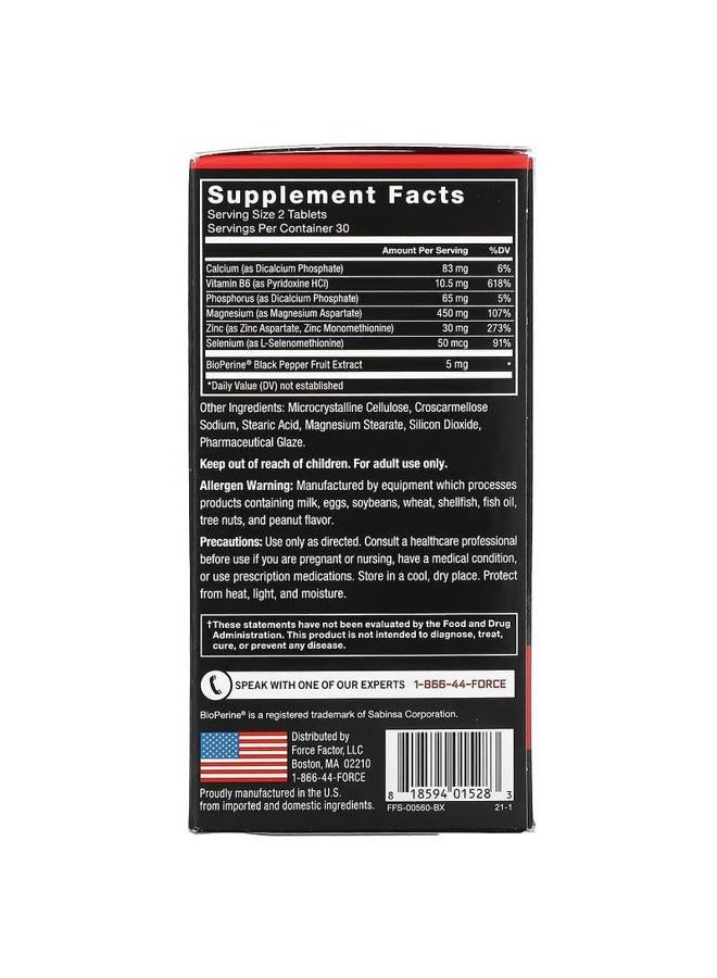 Force Factor Zinc Magnesium Aspartate, Zinc Magnesium Supplement to Improve Muscle Recovery & Performance, Promote Better Sleep & Relaxation, Boost Immune Health, 60 Tablets - Image 2