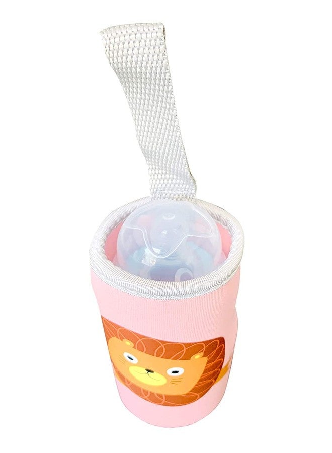 Aplam Chaplam Cute Animated Patterned Soft Stretchable Baby Feeding Bottle Cover with Easy to Hold Strap for 120ml, 150ml, 240ml (Pack of 1- Multicolor6) - Image 3
