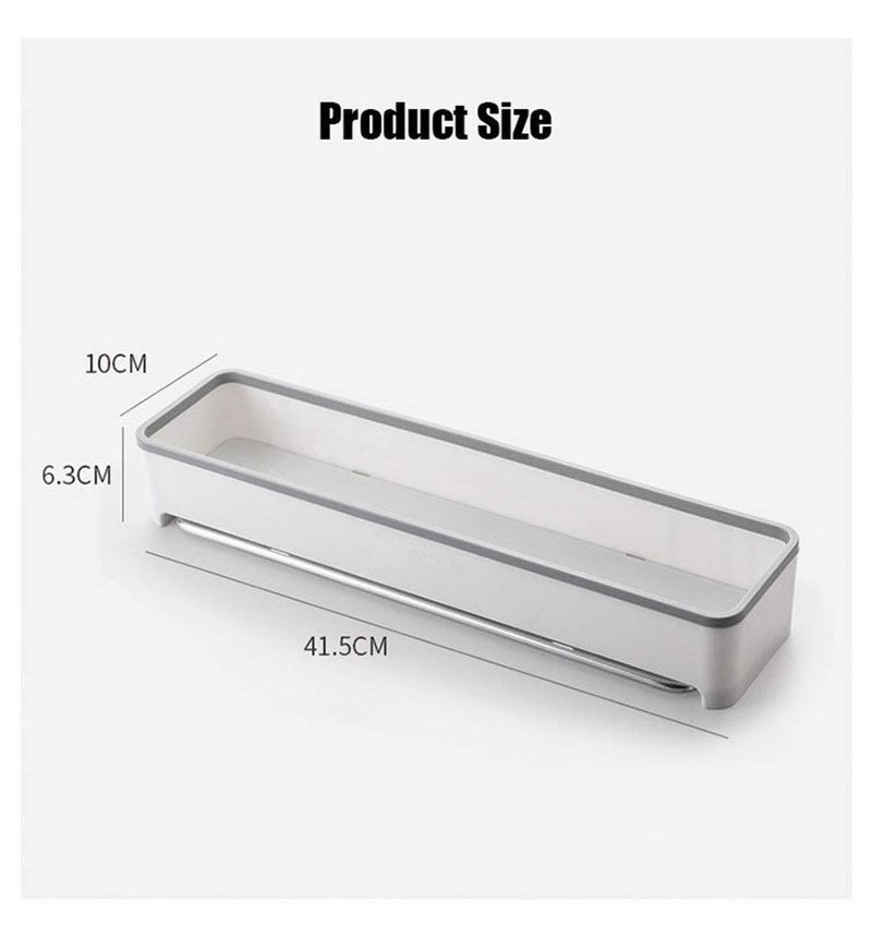 ZURATO Magic Sticker Series Plastic Self Adhesive Kitchen and Bathroom Shelves Wall Organizer Shampoo, Cosmetic, Storage (Medium, Multicolour) - Image 3