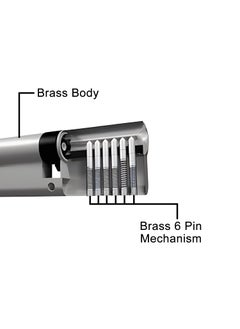 MOKSH PLUS Moksh Plus Brass Cylinder Lock 70mm with 6 pin Mechanism for Mortise Handle Lock Fittings with 5 Brass Ultra Keys for Wooden Door Pack of 1 Pcs SSF  - Image 4