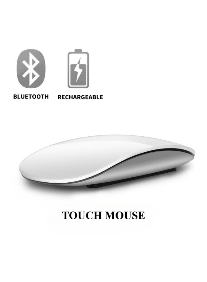 Wireless Multi-Touch Surface Magic Mouse Alternative USB C Rechargeable Bluetooth Mouse Compatible with MacOS/Windows/Linux/Android Laptop Desktop PC Smartphone Tablet - Image 1