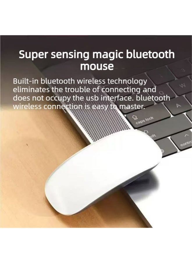 Wireless Multi-Touch Surface Magic Mouse Alternative USB C Rechargeable Bluetooth Mouse Compatible with MacOS/Windows/Linux/Android Laptop Desktop PC Smartphone Tablet - Image 2