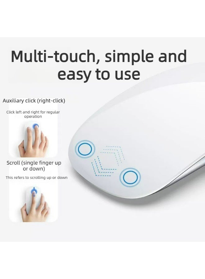 Wireless Multi-Touch Surface Magic Mouse Alternative USB C Rechargeable Bluetooth Mouse Compatible with MacOS/Windows/Linux/Android Laptop Desktop PC Smartphone Tablet - Image 3