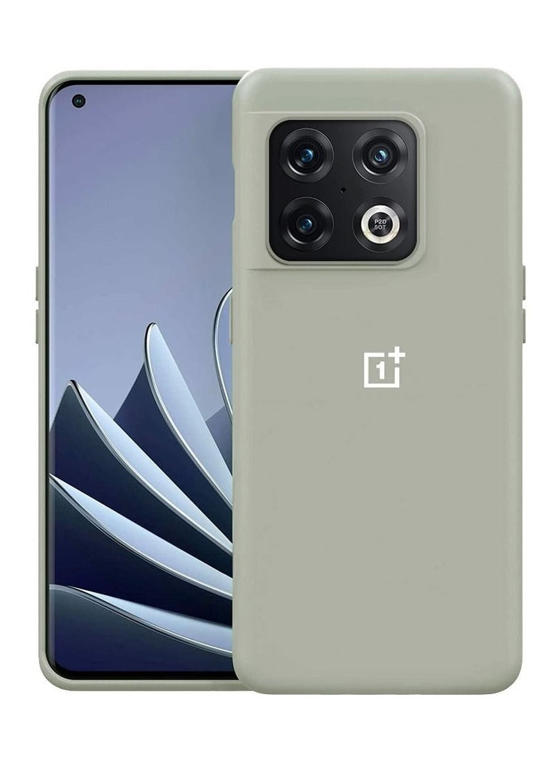 CATANES OnePlus 10 Pro Silicone Liquid Case Soft Ultra Slim Shockproof Full Body Protection Cover 6.7inch Grey  - Image 2