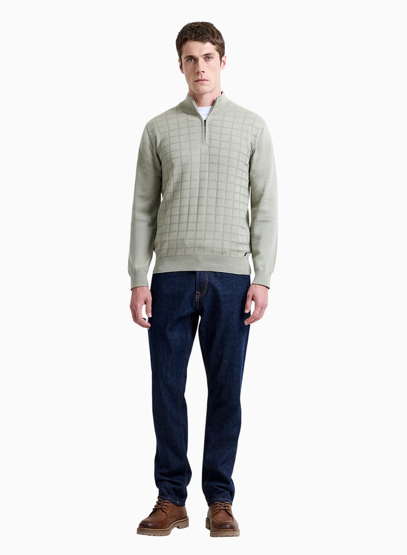 French Connection Long Sleeve Half Zip Knit Jumper - Image 5
