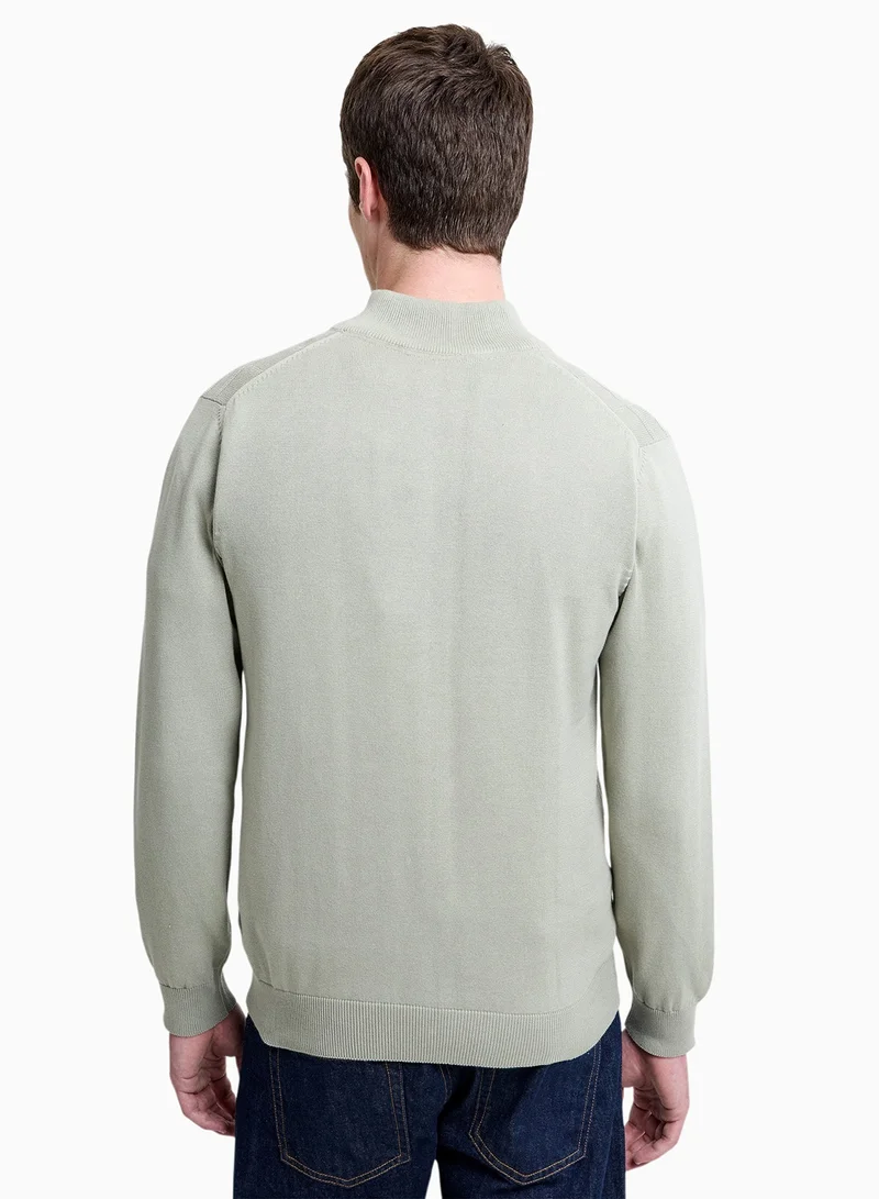 French Connection Long Sleeve Half Zip Knit Jumper