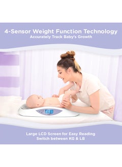 hubble connected Grow Smart Baby Scale With Bluetooth For Newborn Babies And Infants Soft Pad From 0+ Months - White  - Image 2