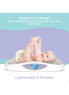 hubble connected Grow Smart Baby Scale With Bluetooth For Newborn Babies And Infants Soft Pad From 0+ Months - White  - Image 4