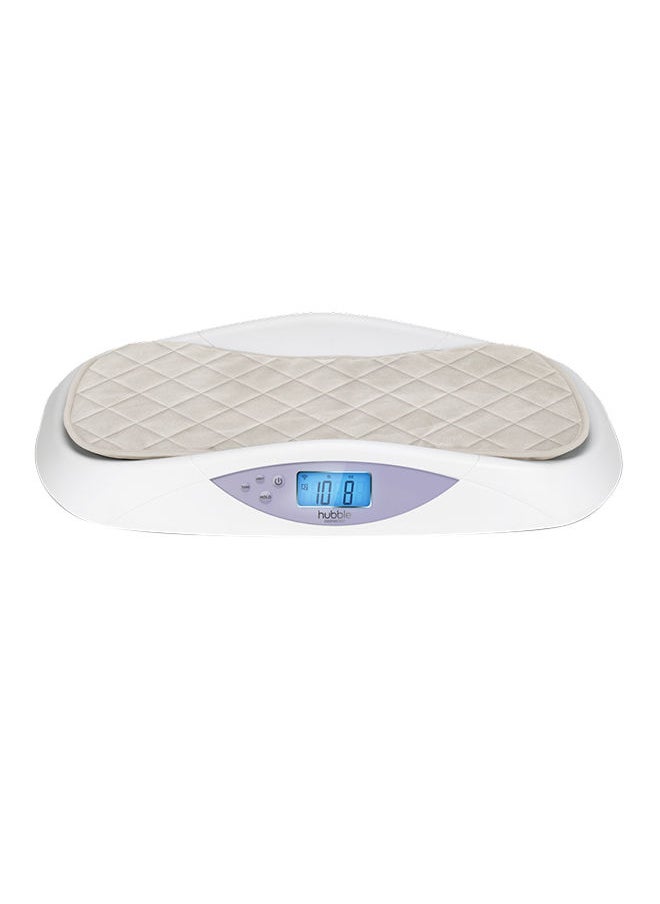 hubble connected - Grow Smart Baby Scale With Bluetooth For Newborn Babies And Infants Soft Pad From 0+ Months - White - Image 1