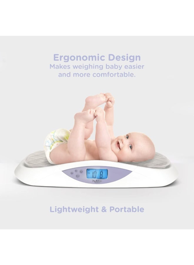 hubble connected - Grow Smart Baby Scale With Bluetooth For Newborn Babies And Infants Soft Pad From 0+ Months - White - Image 1