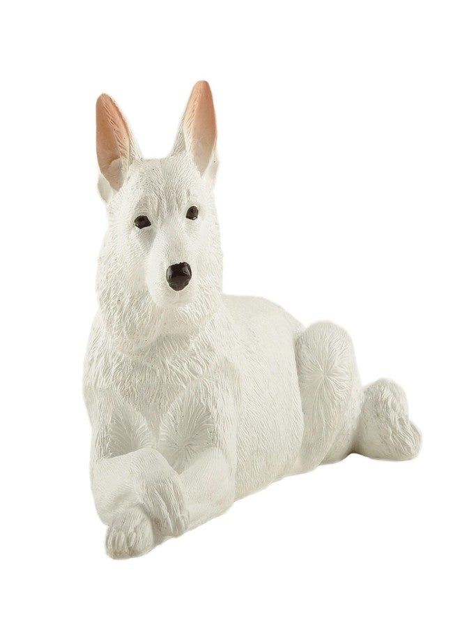 JFSM INC. 6" White German Shepherd Dog Figurine – Hand-Painted Gift for Dog Lovers, Home Office Decor - Image 4