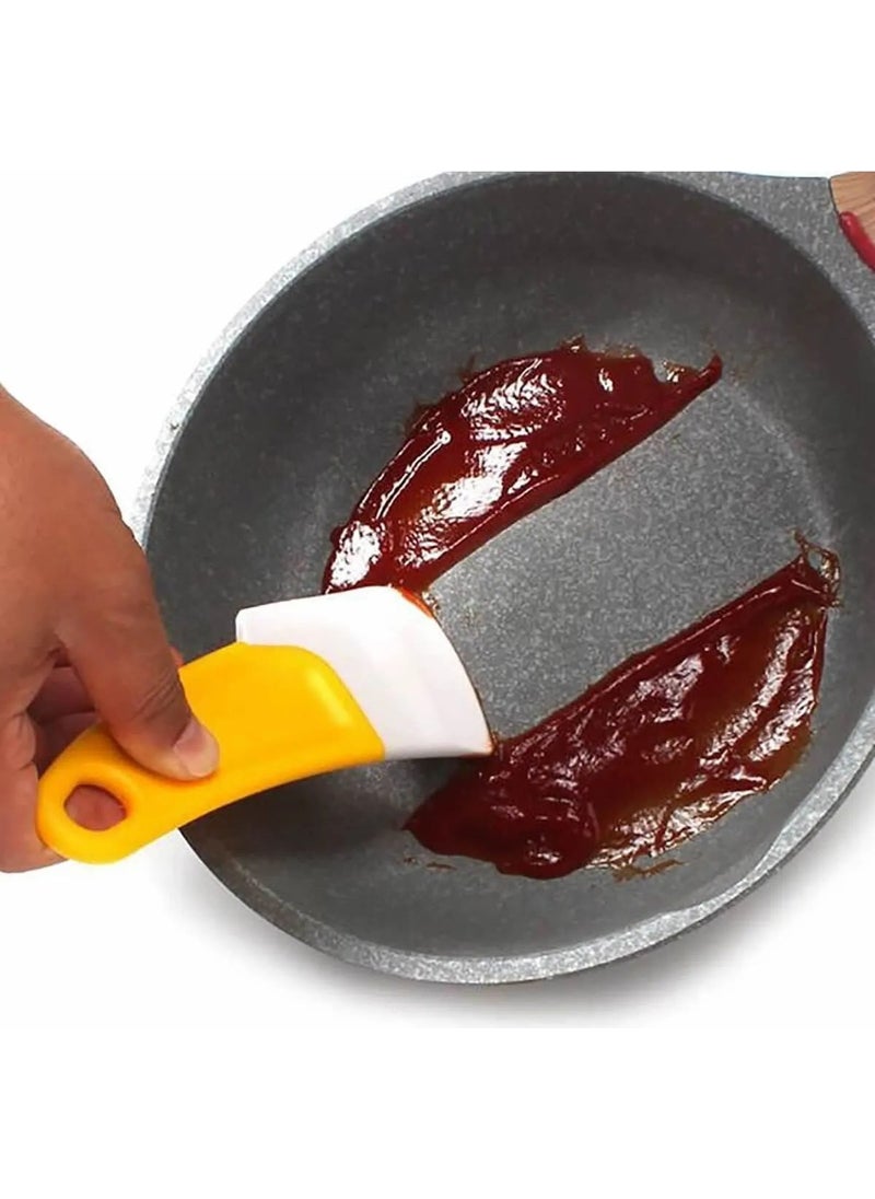Octopus Bazaar 2 Pieces Silicone Pan Scraper Spatula | Non-Stick Rubber Cleaning Spatula  - Image 2