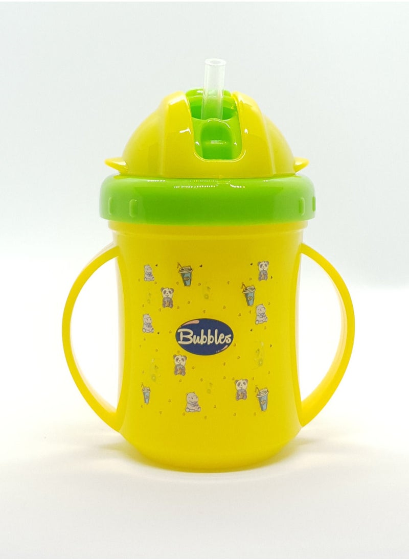Bubbles Baby's Plastic Straw Cup with Hands- Assorted  - Image 1