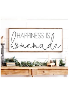 Artica Happiness is Homemade Wall Decor Quotes with Ractangulare frame for Living Room Bedroom Gift item (Happiness is Homemade)