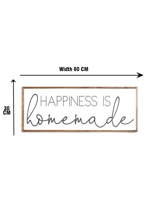 artica - Artica Happiness is Homemade Wall Decor Quotes with Ractangulare frame for Living Room Bedroom Gift item (Happiness is Homemade) - Image 1