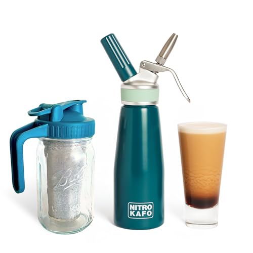 NITRO KAFO Premium 05L Nitro Coffee Maker Aluminum Nitro Cold Brew Coffee Maker with Special Nitro Diffuser Nozzle Cold Brew Pitcher for Making Nitro Cold Brew 1 Pint05L